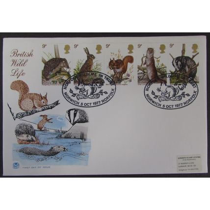 STUART- BRITISH WILD LIFE FIRST DAY COVER 1977