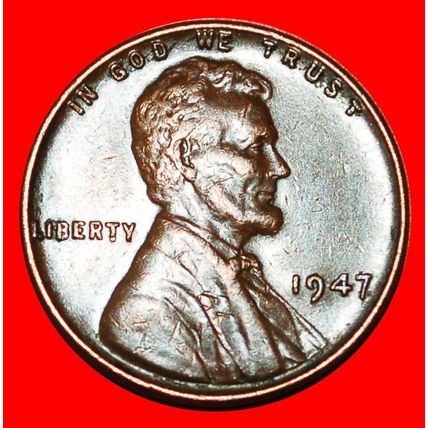 WHEAT PENNY (1909-1958):USA★1 CENT 1947★LINCOLN 1809-1865★LOW START★NO RESERVE!
