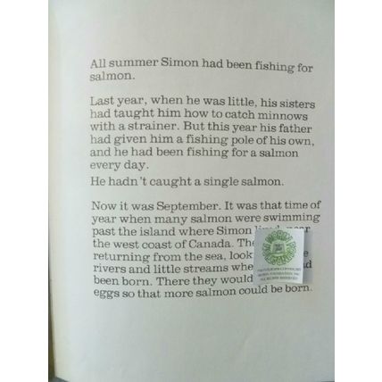 A SALMON FOR SIMON by BETTY WARNTON illustrated by ANN BLADES