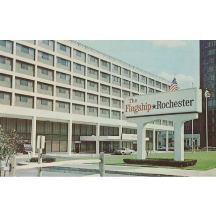 The Flagship Motel Rochester New York USA 1970s Postcard