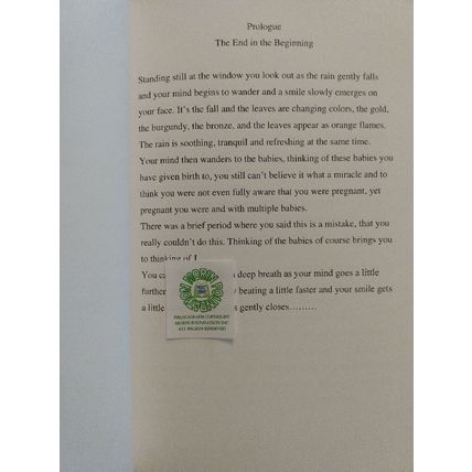 SIGNED PRIVATE PRESS SPIRITUAL PREGNANCY AND GIVING BIRTH by REBEKAH JOHN