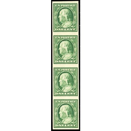 343V, Mint NH VF Imperforate Coil Strip/4 From Freshly Broken Roll * Stuart Katz