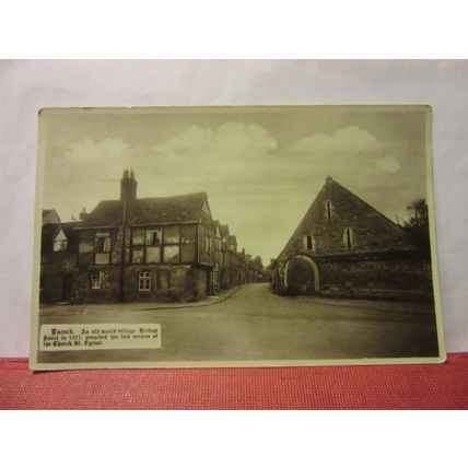 OLD WORLD VILLAGE, LACOCK, WILTSHIRE. antique postcard RP by Wilkinson Co. =