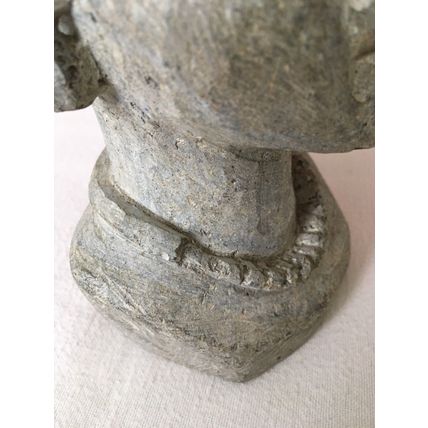 African Art Shona Hand Carved Female Bust From Zimbabwe 7 3/4” Inches 1.7 kilos