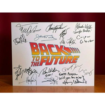 Back to the Future Title Card Cast-Signed- 8.5x11- Autograph Reprints
