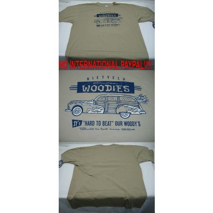 New Mens Rick RIETVELD USA LARGE Custom Woodie Surf T Shirt Last Units