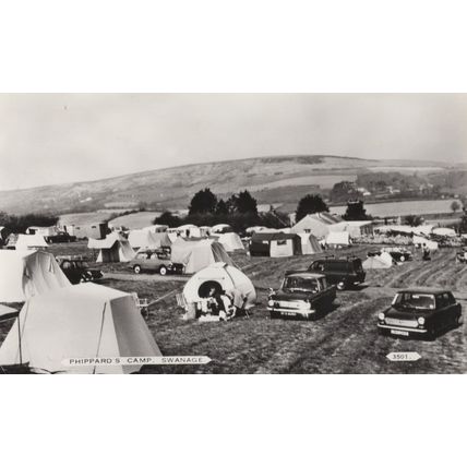Swanage Dorset Romany Tent Camping RPC Postcard