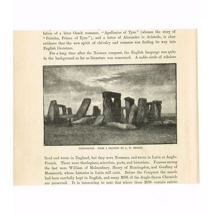 STONHENGE (A W HENLEY), WILTS, ENGLAND, Book Illustration (Print), c1870