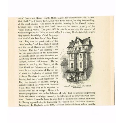 CAXTON'S HOUSE, LITTLE DEAN ST, WESTMINSTER, LONDON, ENGLAND, Illustration c1870