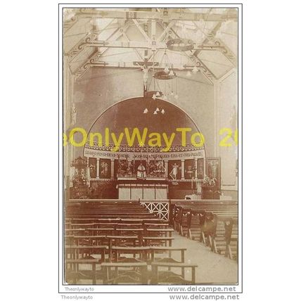 INTERIOR VIEW OF CHURCH, UNKNOWN TOWN, ENGLAND?, 1914, Postcard