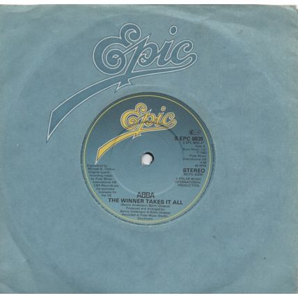 ABBA - The winner takes it all / Elaine 1980 7" single vinyl record SEPC8835