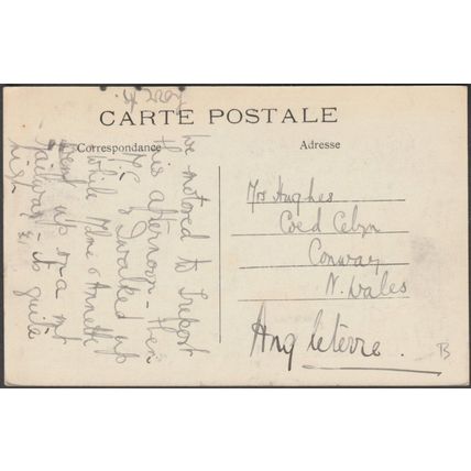 Les Terrasses, Trianon-Hôtel, Le Tréport, 1913 - Hirondelle CPA