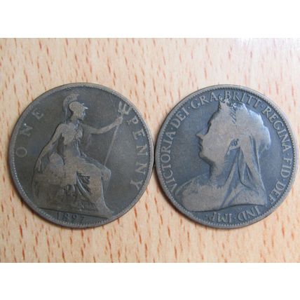 GB 1897 Victoria Penny Coin