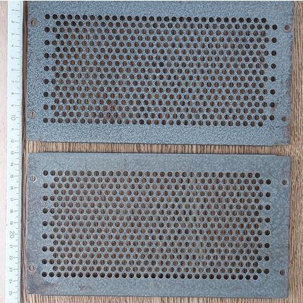 Perforated plate steel grey 227 x 133 mm Lektrokit DIY box 2 off