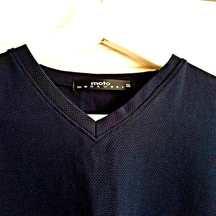 2x Lot Mens Topshop MOTO Menswear Dark Blue & Grey TOP T-Shirt Size M UK