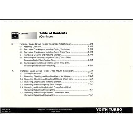 Voith Retarder 133 Aftersales Service Manual Training CBTD9801 53264110 PDF