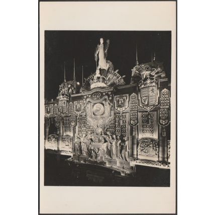 King George VI Coronation Decoration, Selfridges, London, 1937 - RP Postcard