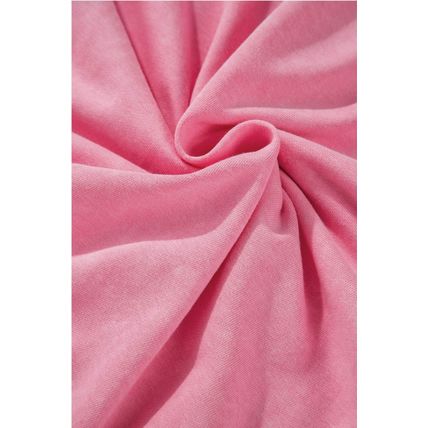 Pink Solid Snap Buttons Collared Balloon Sleeve Oversized Sweatshirt