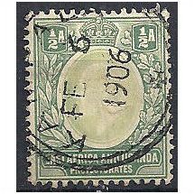 East Africa & Uganda Protect 1904 SG17 1/2a Grey-Green Fine Used .