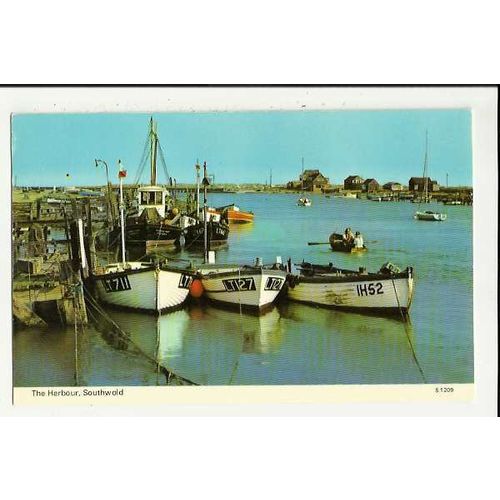 Suffolk SOUTHWOLD Harbour Postcard by Dennis (S.1209)