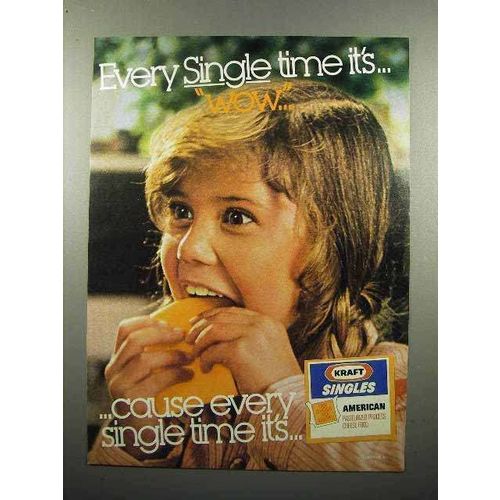 1980 Kraft Singles Cheese Ad - Every Time It's Wow