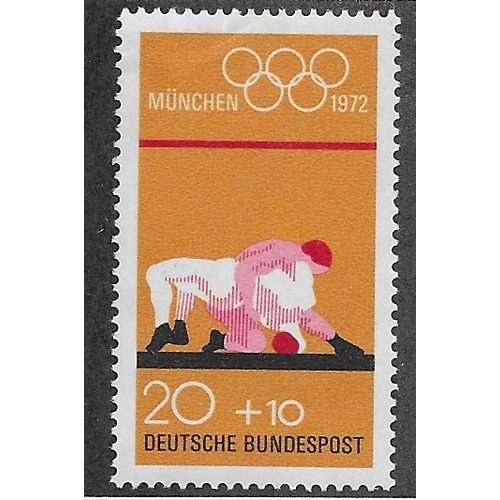 GER 1972 M/M 20pf + 10 'OLYMPICS - WRESTLING' (EBID53-782)
