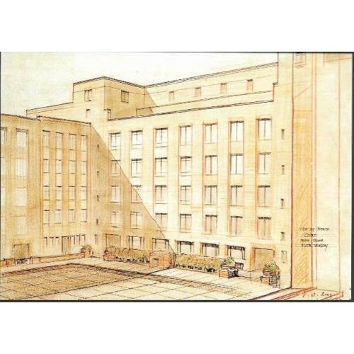 London - School of Hygiene & Tropical Medicine plan of Keppel St - postcard 2016