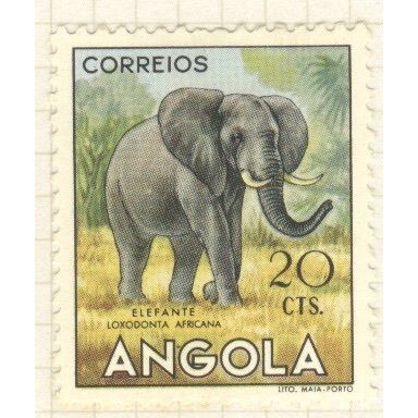 Angola 1953 - 20c Loxodonta africana - MH