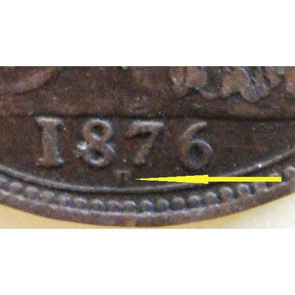 1876 H Penny 1d 001
