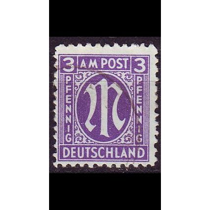 GERMANY Alliiert AmBri [1945] MiNr 0017 b A ( O/used )