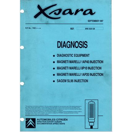Citroen Xsara Diagnosis Service Manual Ignition 1997 BRE0325GB PDF