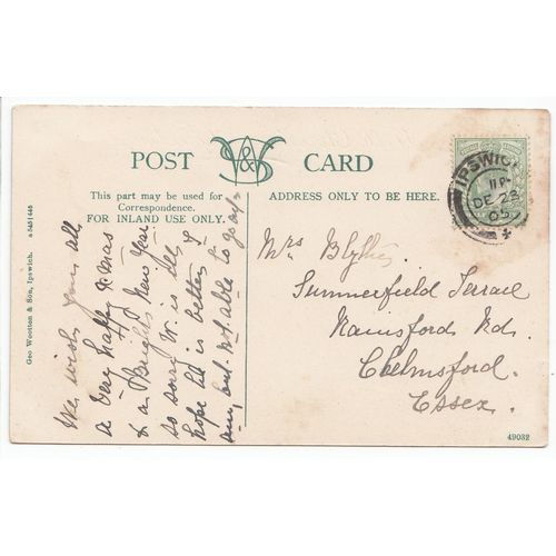 The Arboretum Ipswich 1905 Postcard Suffolk