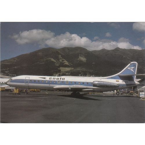 Saeta Sud Aviation SE210 Caravelle Aircraft Postcard (A16026)