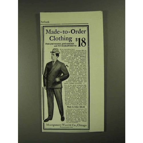 1903 Montgomery Ward Clothing Ad - Made-to-Order