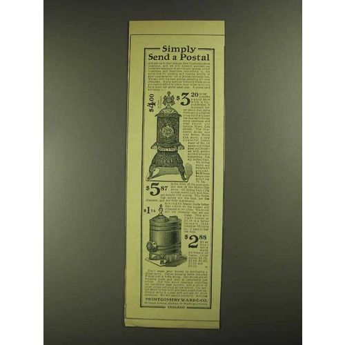 1903 Montgomery Ward Home Oak Stove & Heater Ad