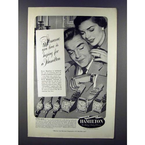 1950 Hamilton D-2, Joanne, Jessica, Gilbert Watch Ad