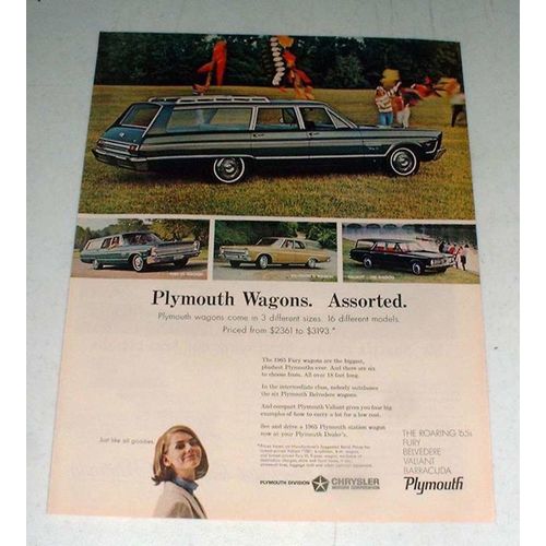 1965 Plymouth Station Wagon Ad - Fury III, Valiant 200