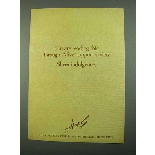 1969 Hanes Alive Support Hosiery Ad - Reading Through