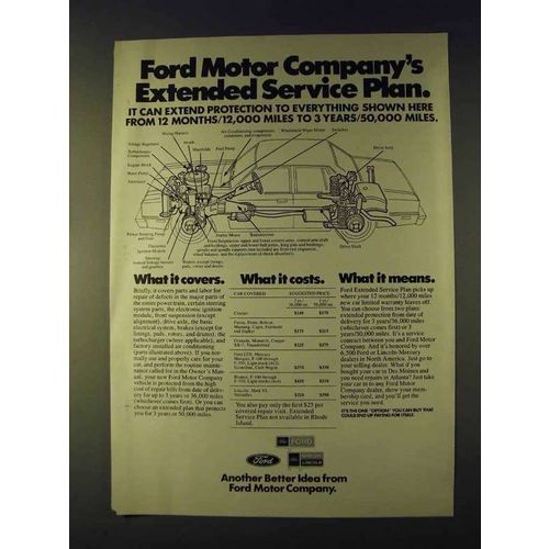 1979 Ford Motor Company Ad - Extended Service