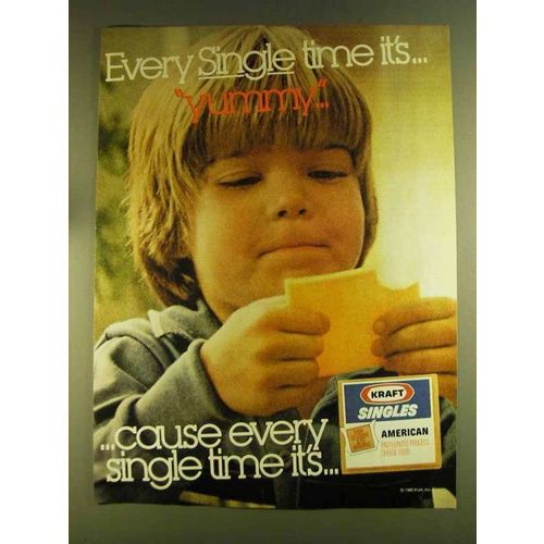 1980 Kraft Singles Ad - Every Single Time It's Yummy!
