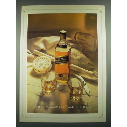 1985 Johnnie Walker Black Label Scotch Ad - Other Pleasures Pale