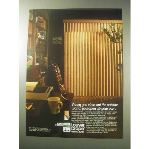 1985 LouverDrape Vertical Blind Ad - The Outside World