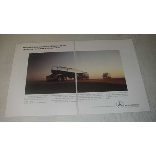 1989 Mercedes-Benz Commercial Vehicles Ad - customises Finance Plans