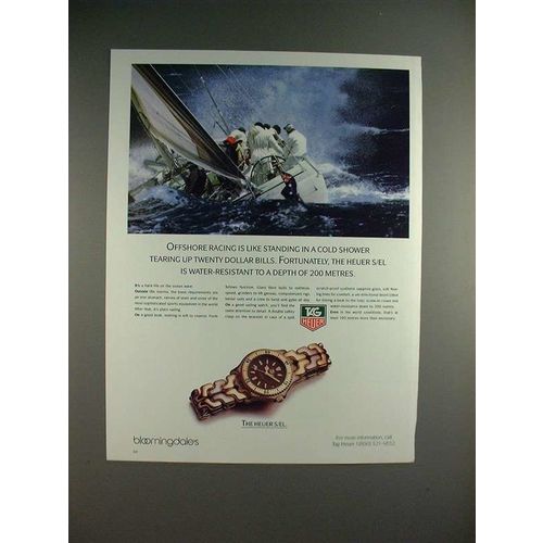 1989 Tag Heuer S/EL Watch Ad - Offshore Racing!