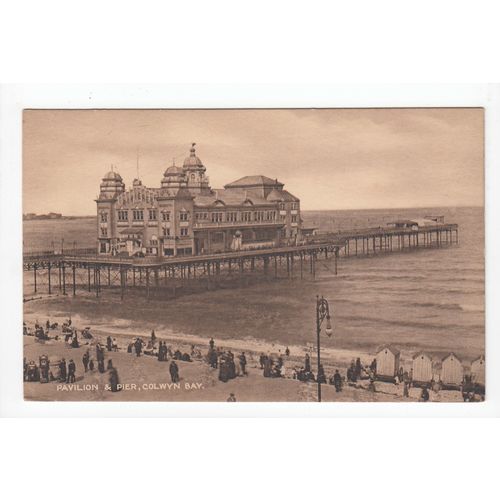 Pavilion and Pier Colwyn Bay Postcard Denbighshire 11074