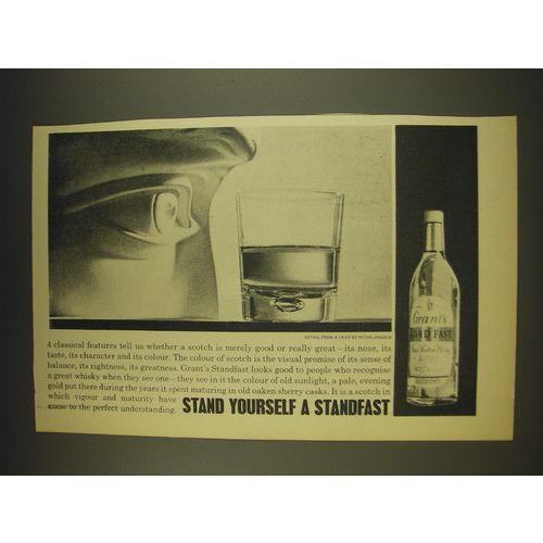 1963 Grant's Standfast Scotch Advertisement - Stand yourself a Standfast