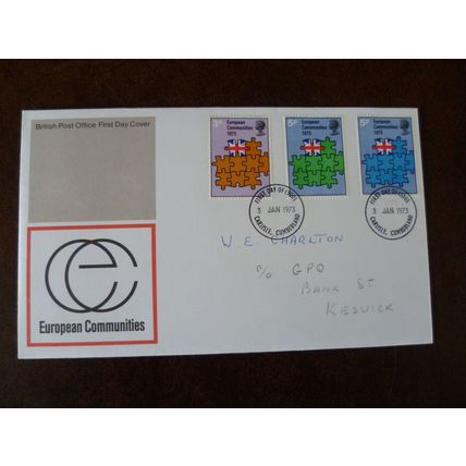 1973 Britain's entry into Europe GB PO First Day Cover Carlisle SG919-21