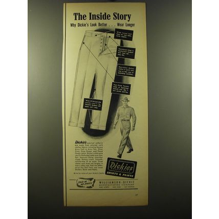 1950 Dickies Shirts & Pants Ad - The inside story