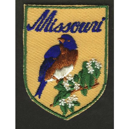 VINTAGE MISSOURI STATE EMBROIDERED CLOTH SOUVENIR TRAVEL PATCH