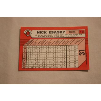 Nick Esasky 1989 Bowman TIFFANY NO. 31